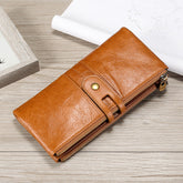 Carteras de piel de vacuno con doble cremallera